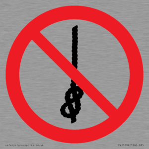 P030 Prohibition: Do not tie knots in rope